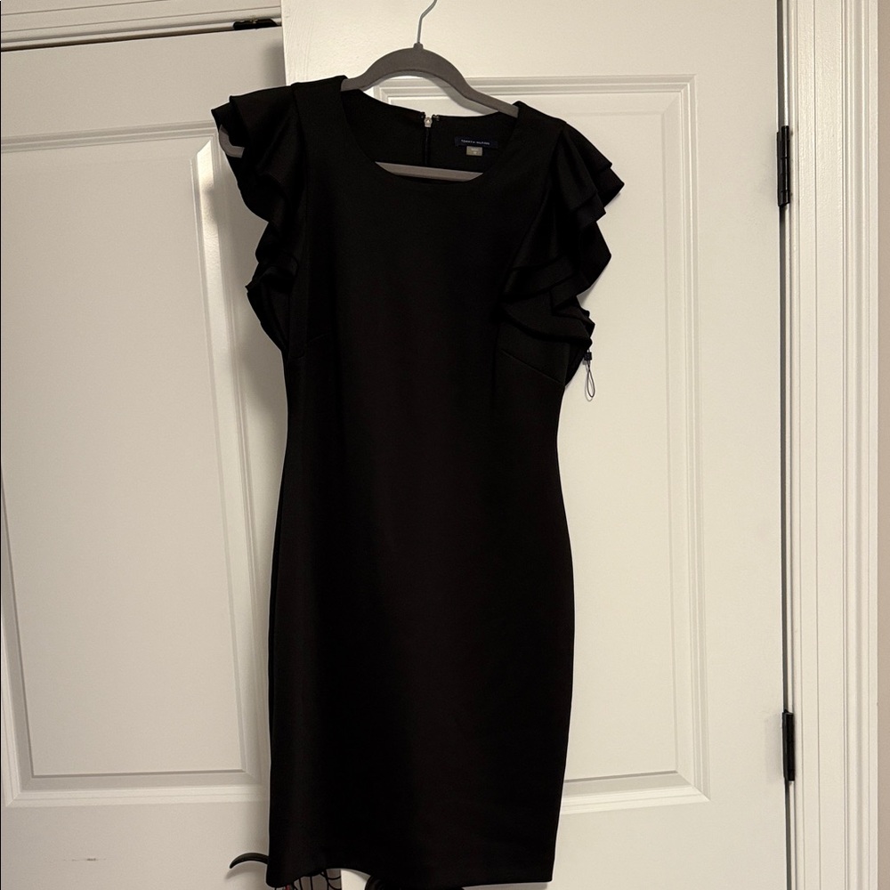 Tommy Hilfiger Black Ruffle Mini Dress